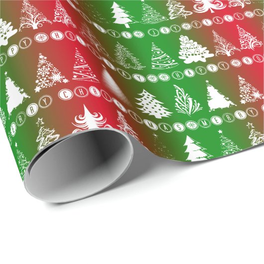Fancy kerstboom cadeaupapier (Rol Hoek)