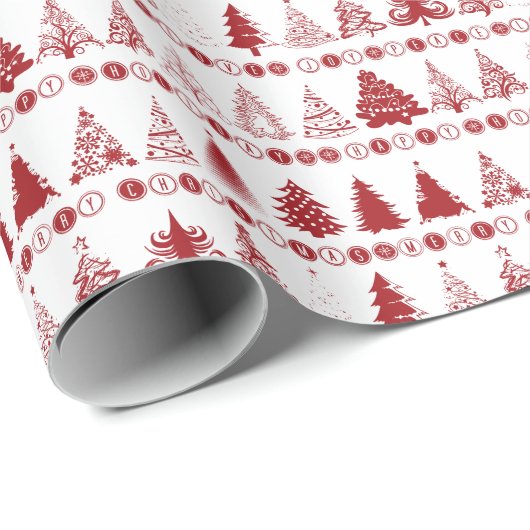 Fancy kerstboom cadeaupapier (Rol Hoek)