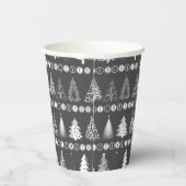 Fancy Kerstboom Grijze Papieren Beker (Rechts)