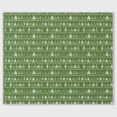 Fancy kerstboom groen cadeaupapier (Vlak)