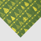 Fancy kerstboom groen geel weefsel papier (Detail)