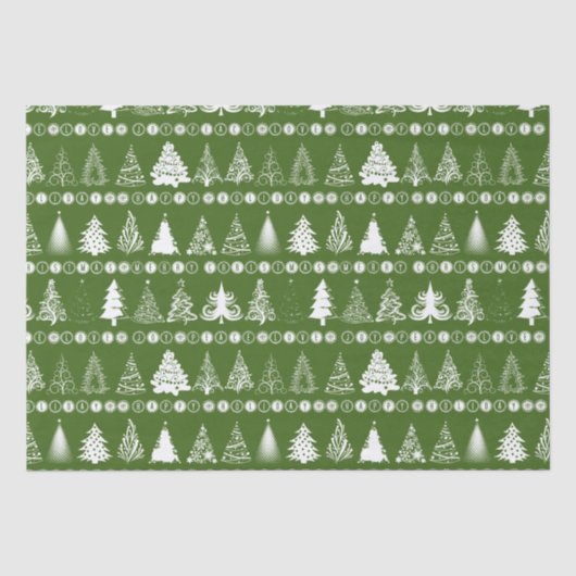 Fancy kerstboom groen tissuepapier (Voorkant)