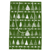 Fancy Kerstboom Groene Gift Bag Medium Cadeauzakje (Achterkant)