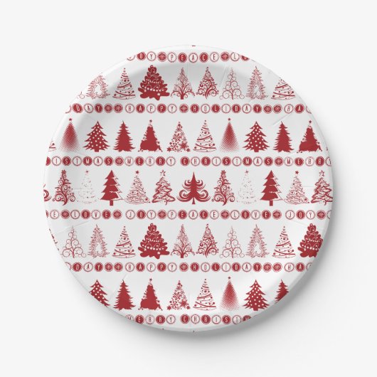 Fancy kerstboom papier Bord (Voorkant)