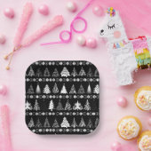 Fancy kerstboom papier Bord (Feest)