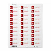 Fancy kerstboom - retour adreslabels etiket (Full Sheet)