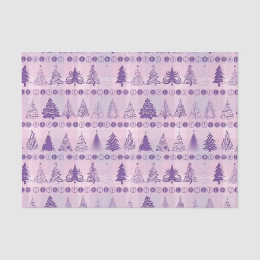 Fancy kerstboom roze weefsel papier (Voorkant)