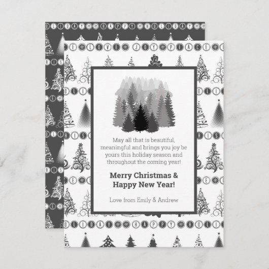 Fancy kerstboom vakantie Kaart (Voorkant / Achterkant)