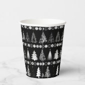 Fancy kerstboom zwarte papieren beker (Rechts)