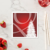 Fancy kerstboomfeestdagen — Rood design wit Servetten (Insitu)