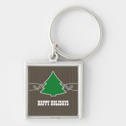 Fancy kerstboomscheuren Premium-Sleutelhanger Sleutelhanger (Voorkant)