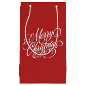 Fancy kerstcadeautas met kerstrood klein cadeauzakje (Voorkant)