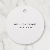 Fancy kerstfeest Font Gold Foil Round Gift Bedankjes Labels (Achterkant)