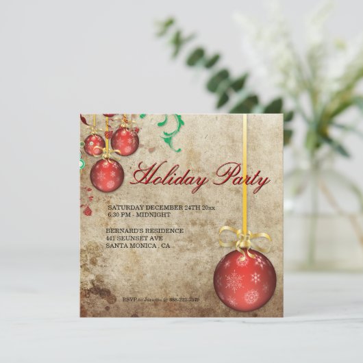 Fancy kerstfeestdagen kaart (Staand voorkant)