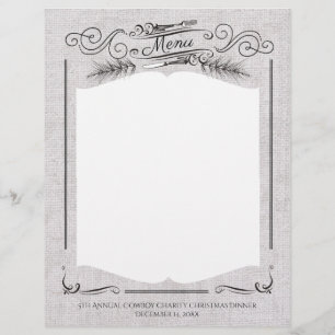 Fancy kerstfeestmenu met vorkmes