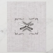 Fancy kerstfeestmenu met vorkmes (Achterkant)