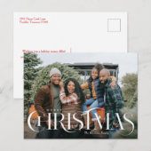 Fancy kerstfoto Type Merry Feestdagenkaart (Voorkant / Achterkant)