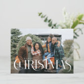 Fancy kerstfoto Type Merry Feestdagenkaart (Staand voorkant)