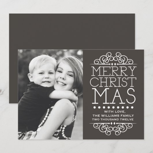 Fancy kerstkaart (Voorkant / Achterkant)