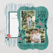 Fancy - Kerstkaart - Groen - Fotokaart (Voorkant / Achterkant)