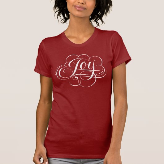 FANCY kerstkalligrafie ter wereld T-shirt (Voorkant)