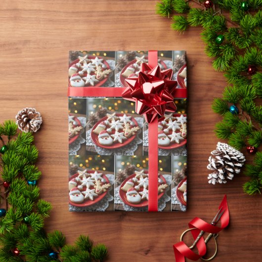 Fancy kerstkoekjes cadeaupapier (Feestdagen Geschenken)