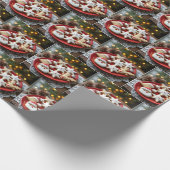 Fancy kerstkoekjes cadeaupapier (Hoek)