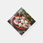 Fancy kerstkoekjes servet (Hoek)