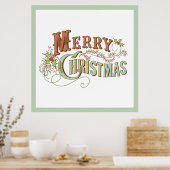 Fancy kerstontwerp poster (Keuken)