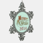 Fancy kerstontwerp tin sneeuwvlok ornament (Links)