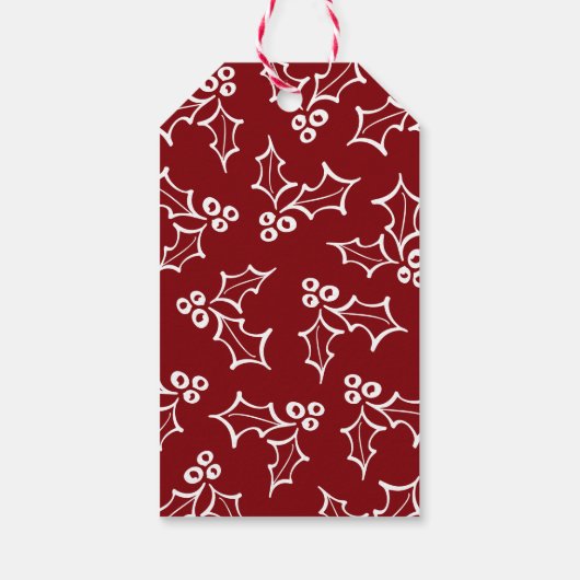 Fancy kerstscript, kleur cadeaulabel (Achterkant)