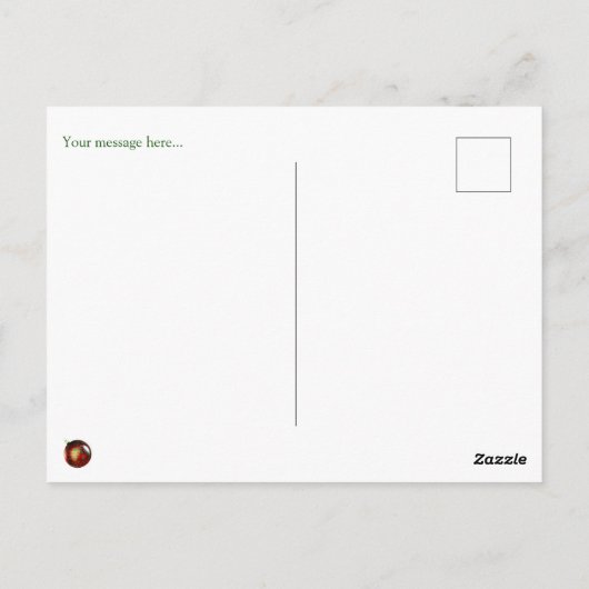 Fancy kerstsierkaart briefkaart (Achterkant)