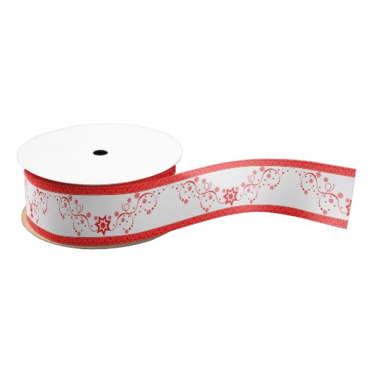 Fancy kerststerflesjes rode kant grosgrain lint (Spoel)
