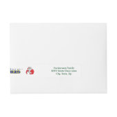 Fancy kersttekst en Santa Lt Omwikkelbaar Adreslabel (Voorkant)