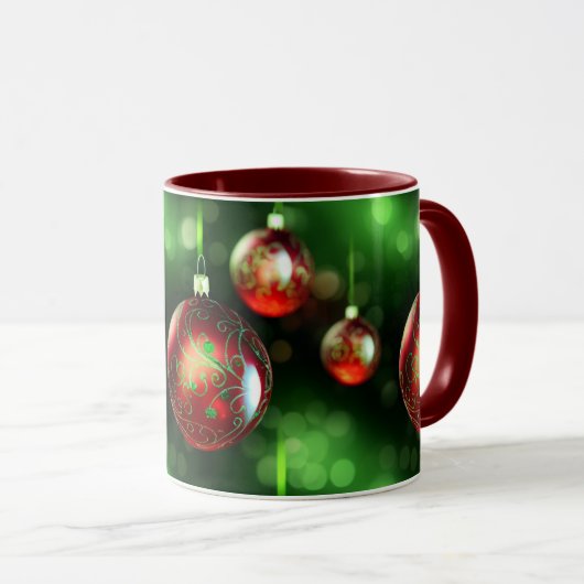 Fancy kerstversiering mok (Voorkant rechts)