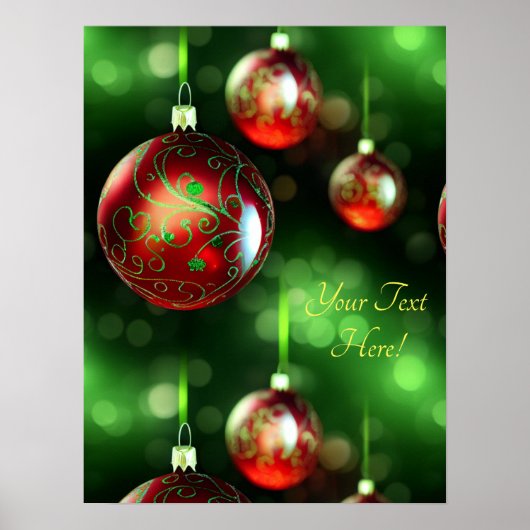 Fancy kerstversiering poster (Voorkant)