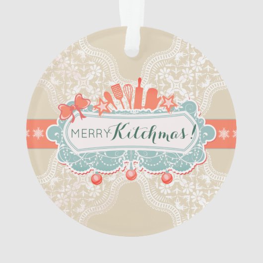 Fancy keukengerei met kerst ornament (achterkant)