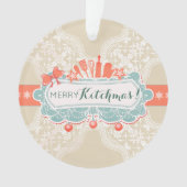 Fancy keukengerei met kerst ornament (voorkant)