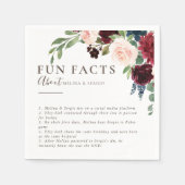 Fancy Klassiek Bruin Trouwfeiten Plezierige Feiten Servet (Voorkant)