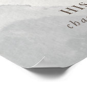 Fancy Klassiek Roos Pony-bloemen Weddenbalk Menu Poster (Hoek)