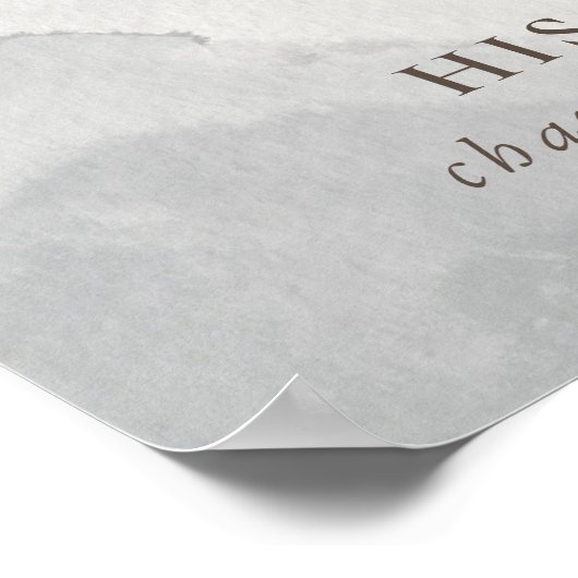 Fancy Klassiek Roos Pony-bloemen Weddenbalk Menu Poster (Hoek)