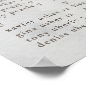 Fancy klassieke alfabetische bruiloft poster (Hoek)