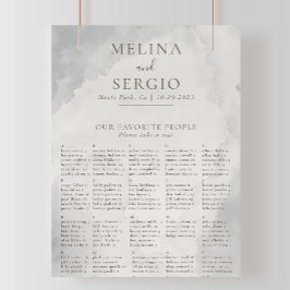 Fancy klassieke alfabetische bruiloft poster