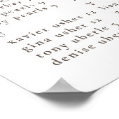 Fancy klassieke alfabetische bruiloft poster (Hoek)