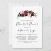 Fancy Klassieke bloemen repesial Dinner Kaart (Voorkant)