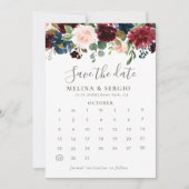 Fancy Klassieke Bloemen sparen de Kalender van de  Save The Date (Voorkant)