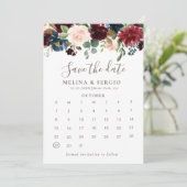 Fancy Klassieke Bloemen sparen de Kalender van de  Save The Date (Staand voorkant)