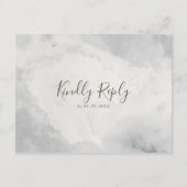 Fancy Klassieke bruine bruiloft menu Keuze Antwoor (Voorkant)