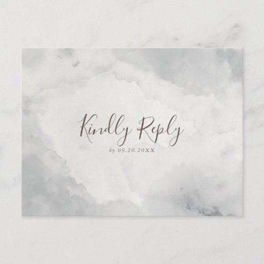 Fancy Klassieke bruine bruiloft menu Keuze Antwoor (Voorkant)