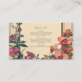 Fancy klassieke decoratieve art nouveau bruiloft informatiekaartje (Voorkant)